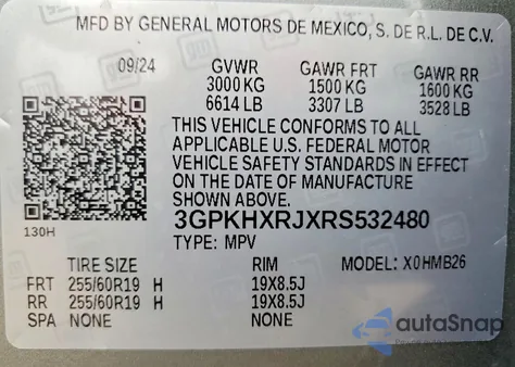 2024 Honda Prologue Tour z USA, uszkodzony, nr VIN 3GPKHXRJXRS532480